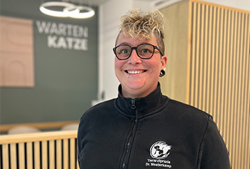 Tierarzthelferin Kathrin Brandt von der Tierarztpraxis Dr. Westerkamp in Stolberg-Vicht